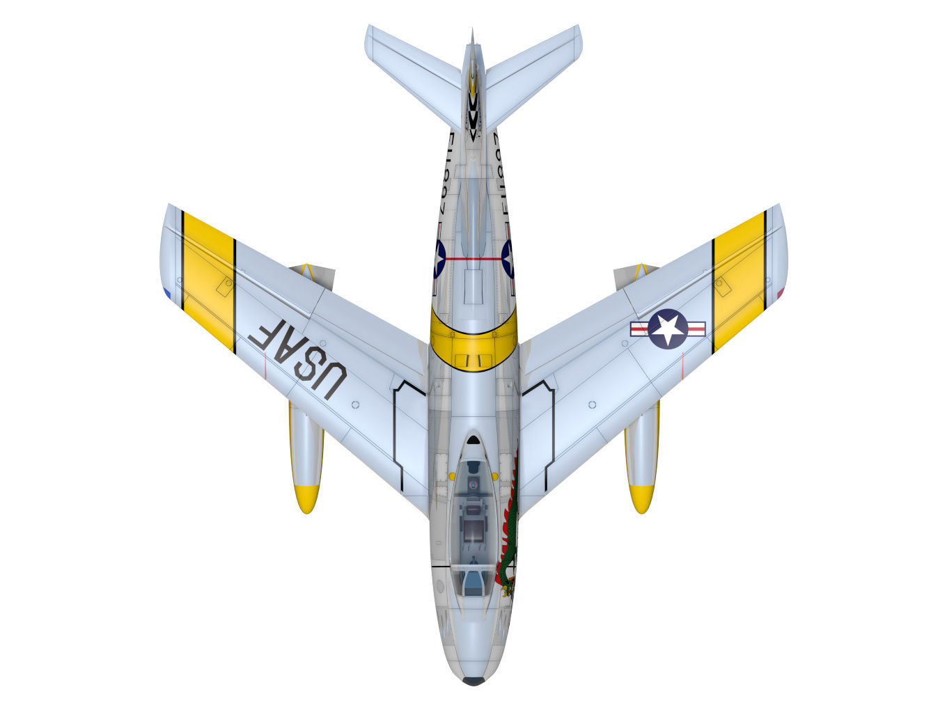 North American F-86 F Sabre 3D model_9