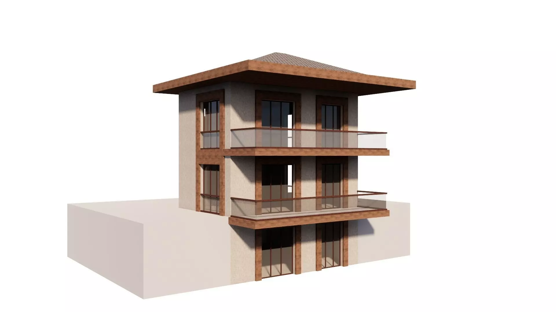 HOUSE 112 Low-poly 3D model_0