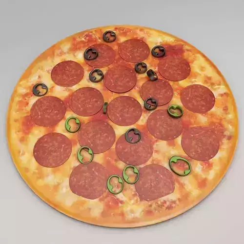 Pepperoni Pizza 3d model 
