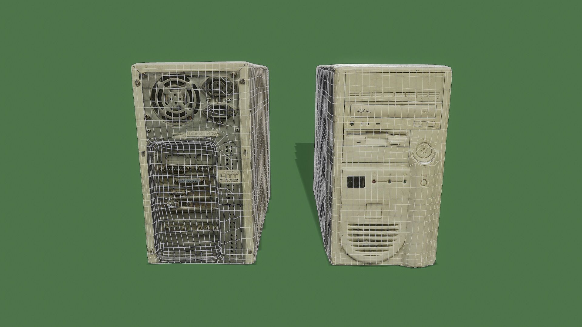 3D Scan Old System Block 01 Low-poly 3D model_1