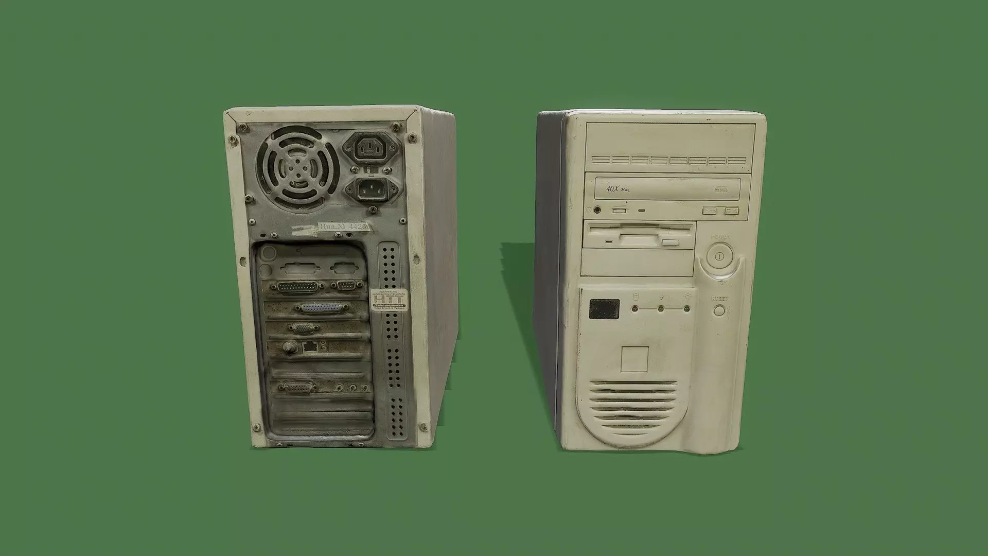 3D Scan Old System Block 01 Low-poly 3D model_0