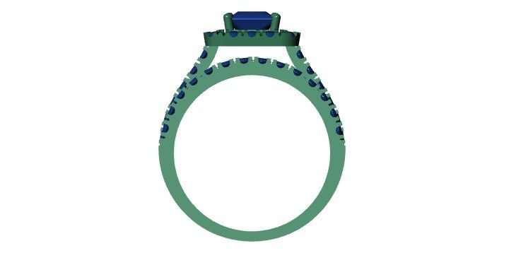 Fashion Engagement Ring 3d Print Model  3D print model_3