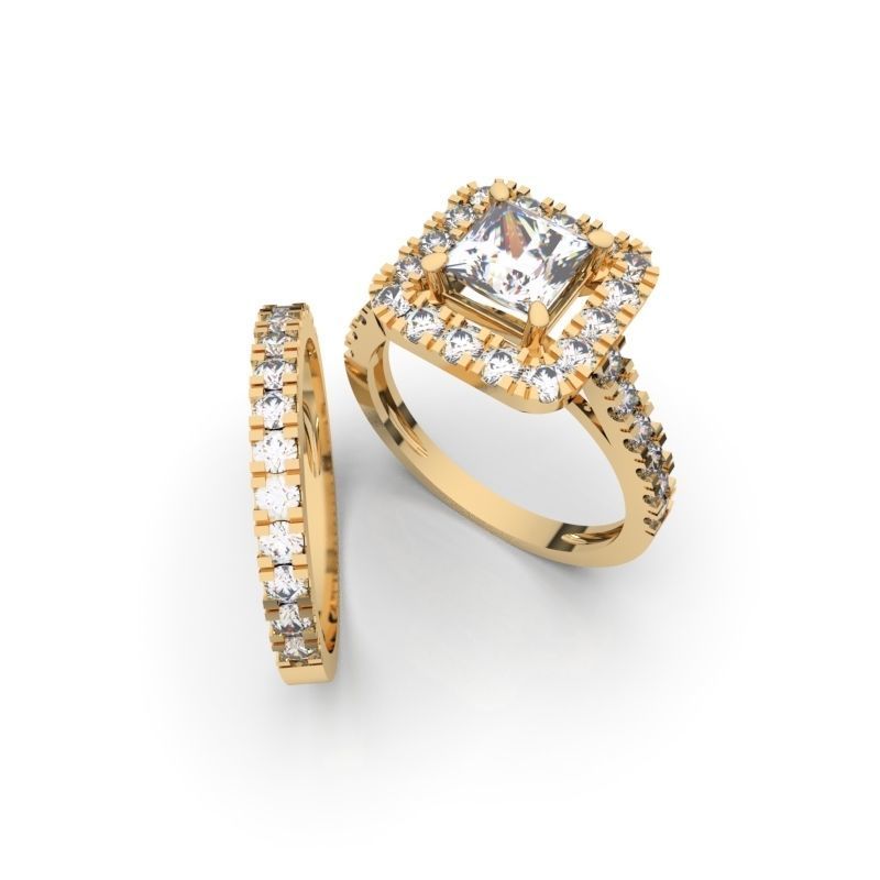 Fashion Engagement Ring 3d Print Model  3D print model_1