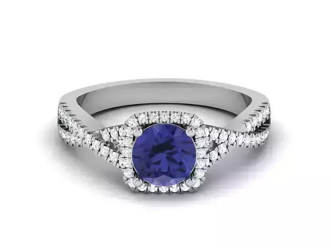 Women Solitaire Ring 3dm stl Render Detail