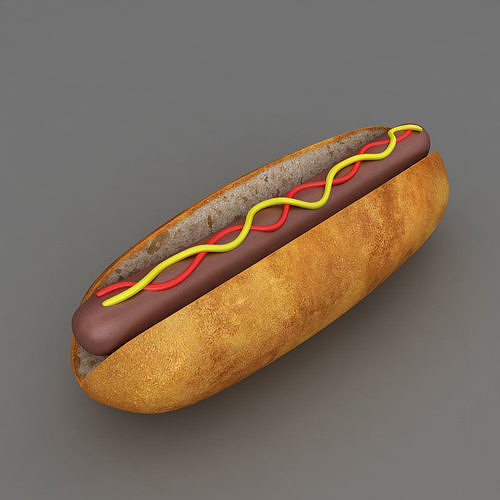 Hotdog 3d model hot dog Free 3D model
