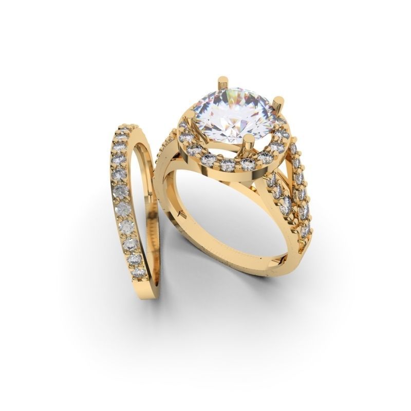 Fashion Engagement Ring 3d Print Model 3D print model_1