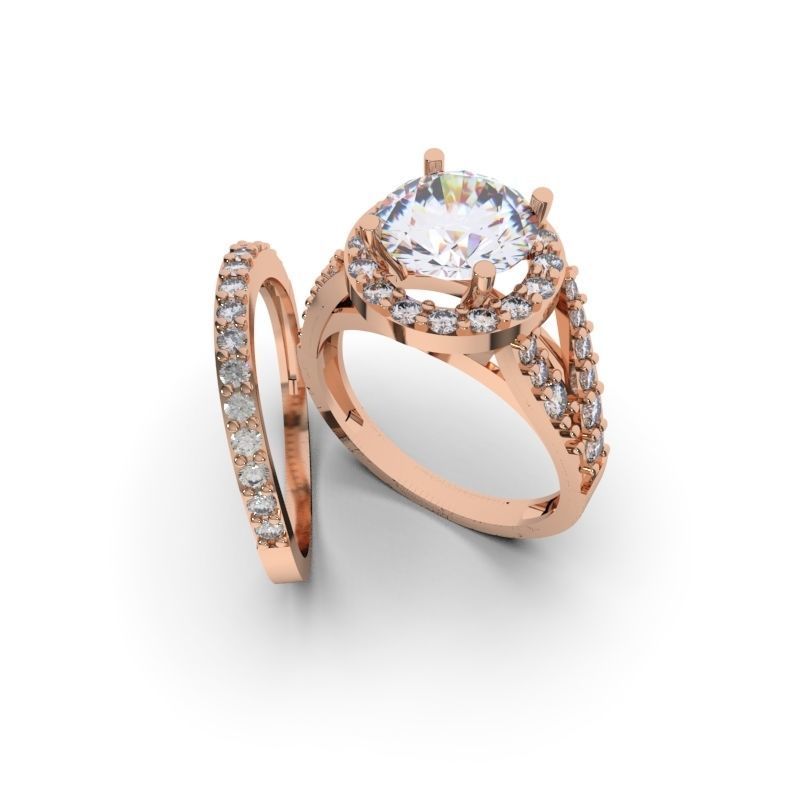 Fashion Engagement Ring 3d Print Model 3D print model_2