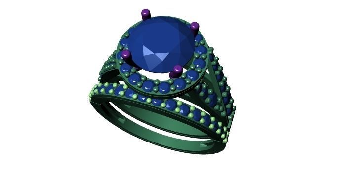 Fashion Engagement Ring 3d Print Model 3D print model_6