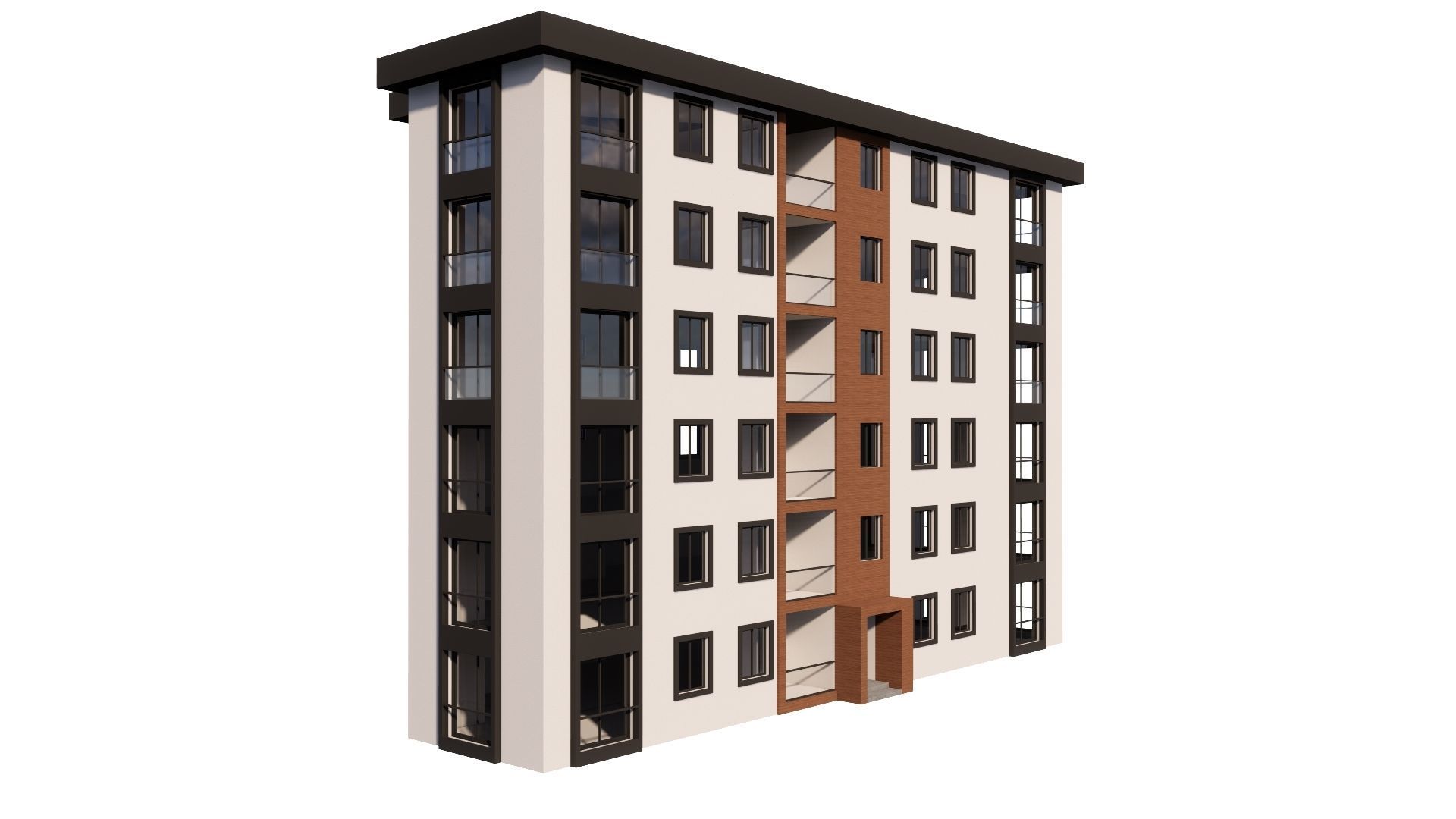 HOUSE 115 Low-poly 3D model_6