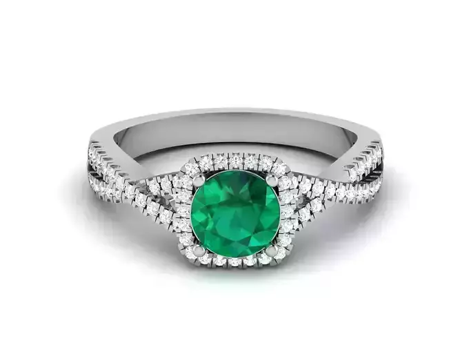 Women Solitaire Ring 3dm stl Render Detail