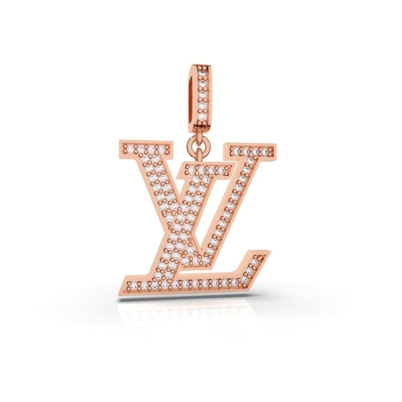 LV DIAMOND FASHION PENDANT 3D print model_2