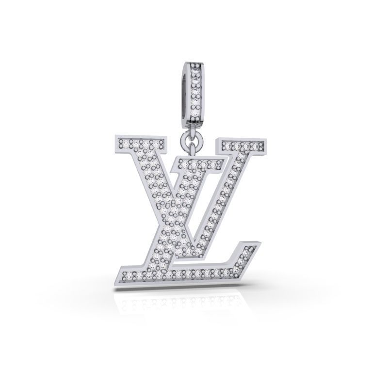 LV DIAMOND FASHION PENDANT 3D print model_1