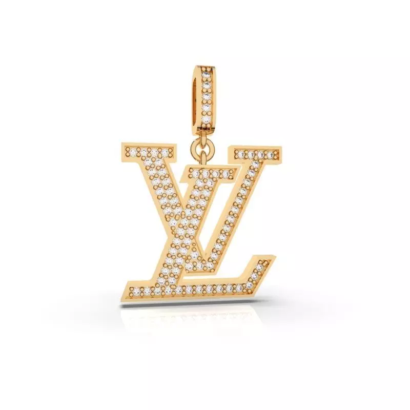 LV DIAMOND FASHION PENDANT 3D print model_0