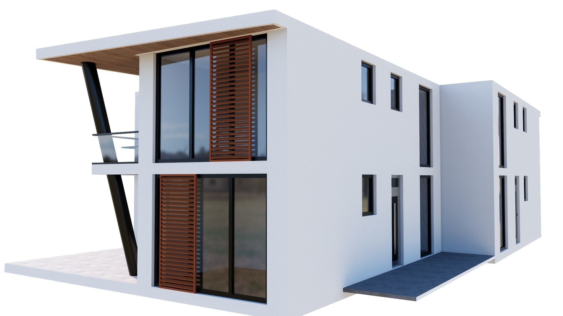 HOUSE 117 Low-poly 3D model_16