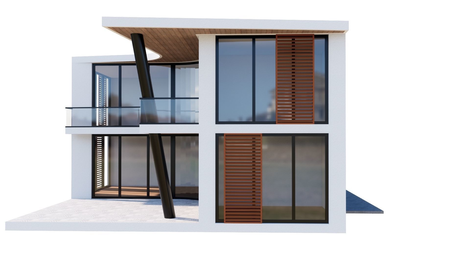 HOUSE 117 Low-poly 3D model_12