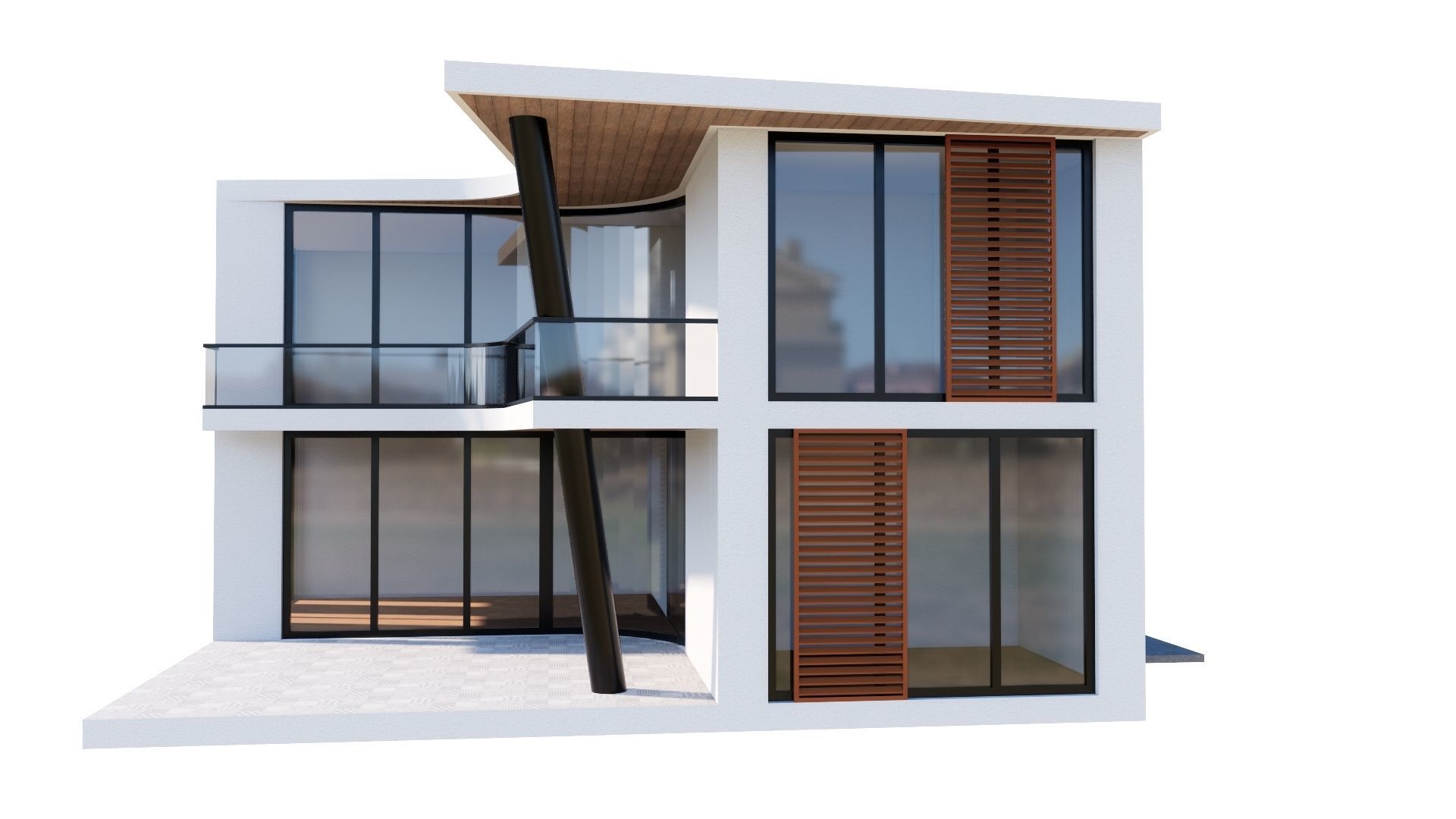 HOUSE 117 Low-poly 3D model_4