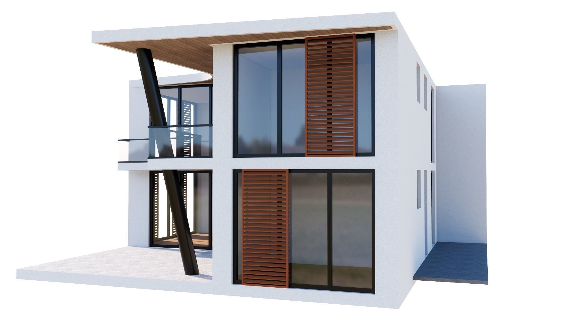 HOUSE 117 Low-poly 3D model_14