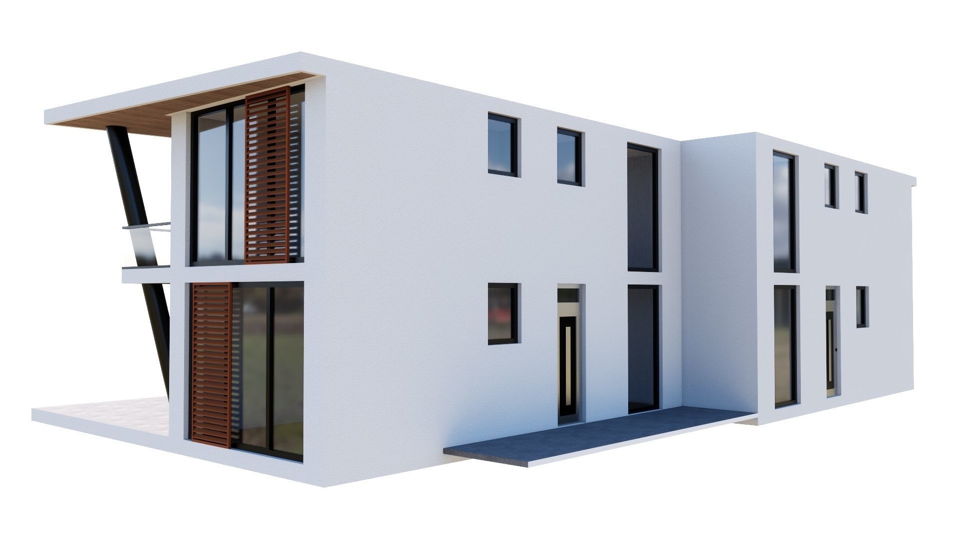 HOUSE 117 Low-poly 3D model_17