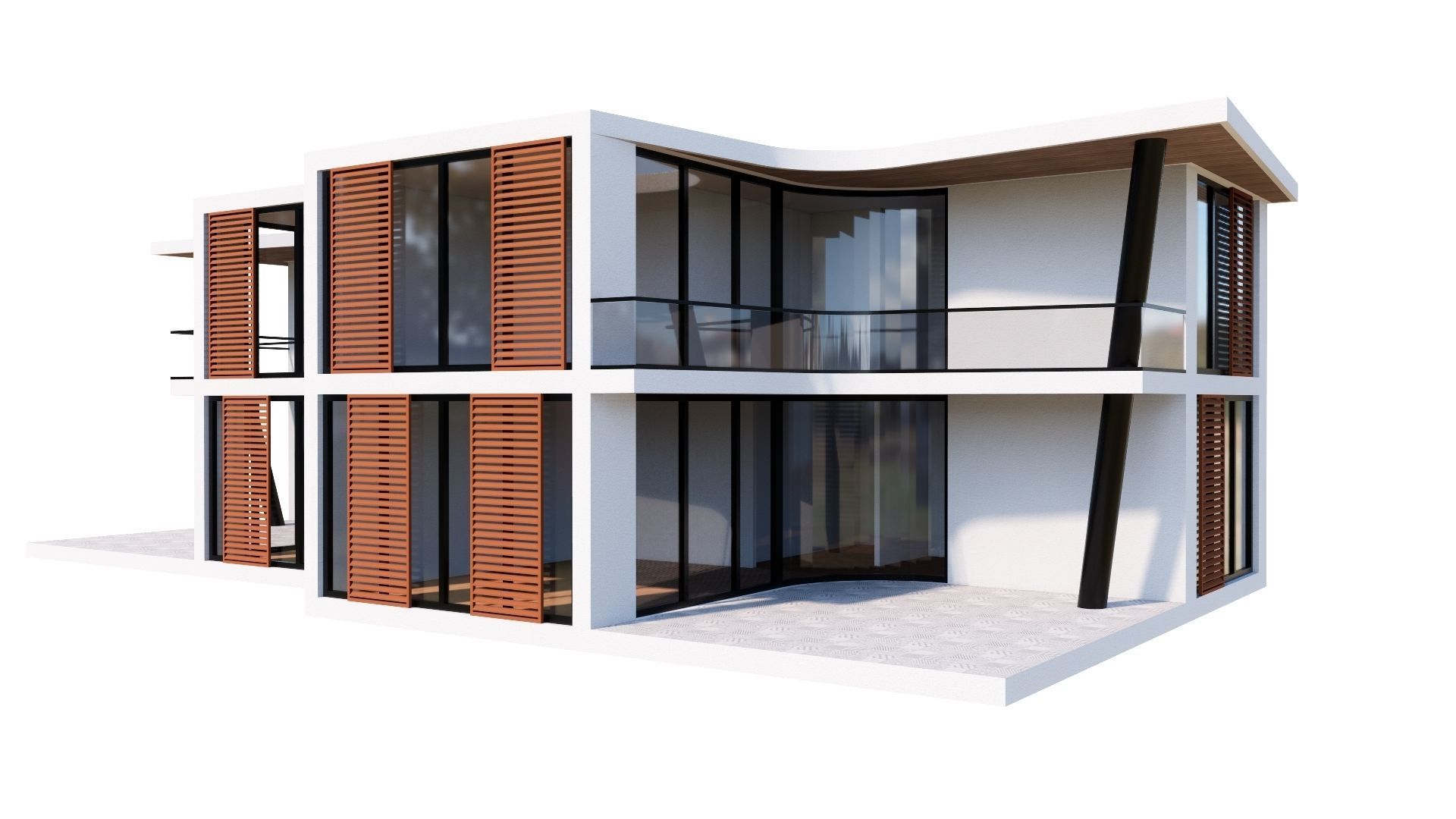 HOUSE 117 Low-poly 3D model_39