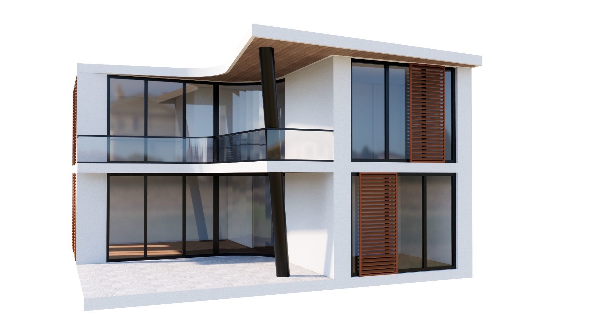 HOUSE 117 Low-poly 3D model_2