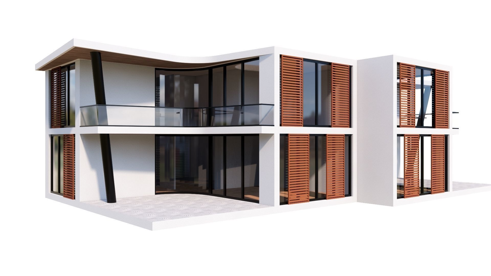 HOUSE 117 Low-poly 3D model_26