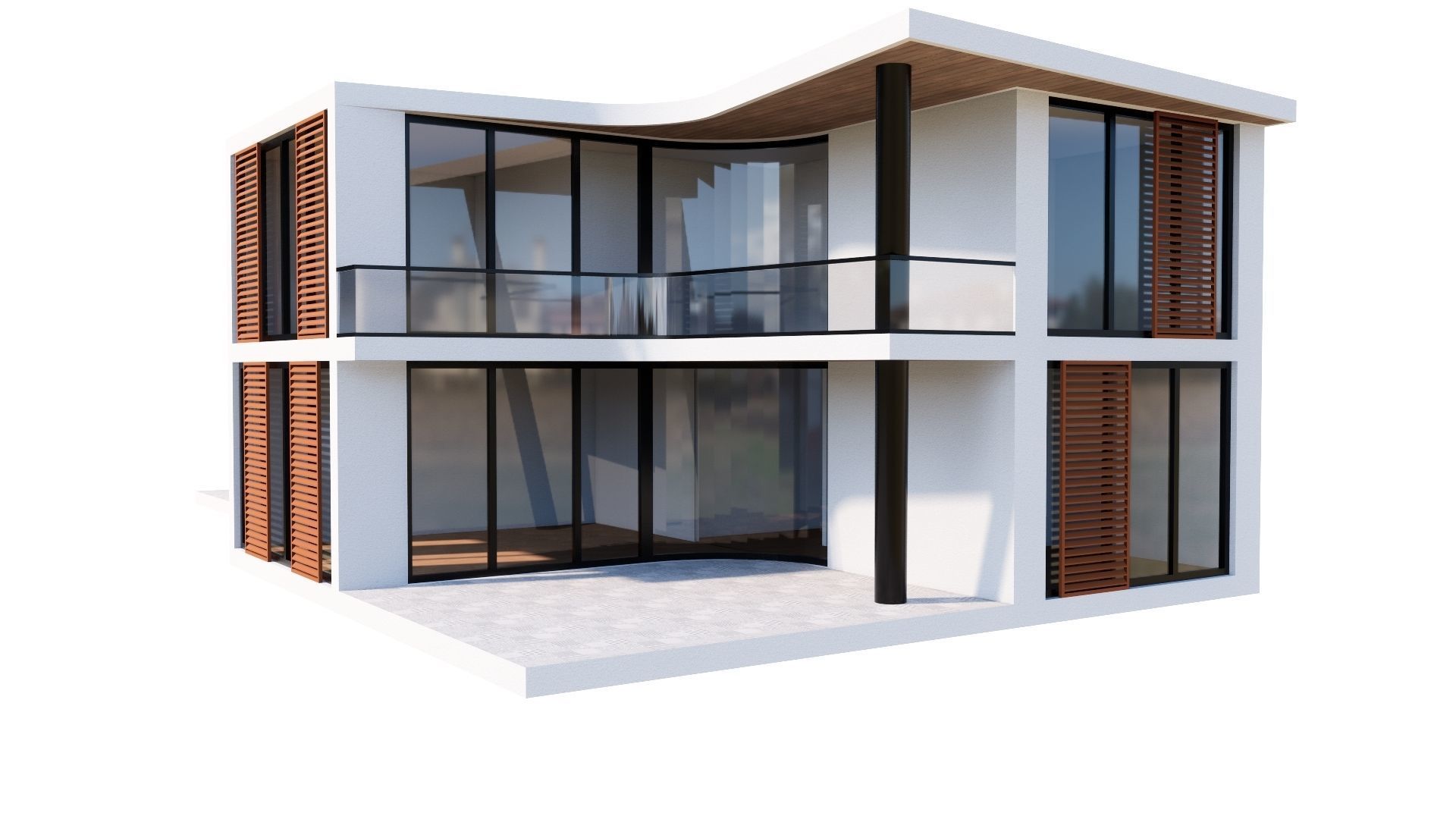 HOUSE 117 Low-poly 3D model_7