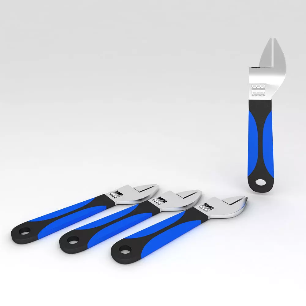 Adjustable wrench 3d model 3D model_0