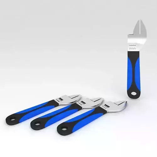 Adjustable wrench 3d model  