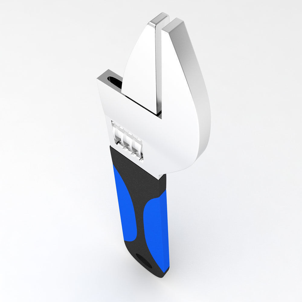 Adjustable wrench 3d model 3D model_1