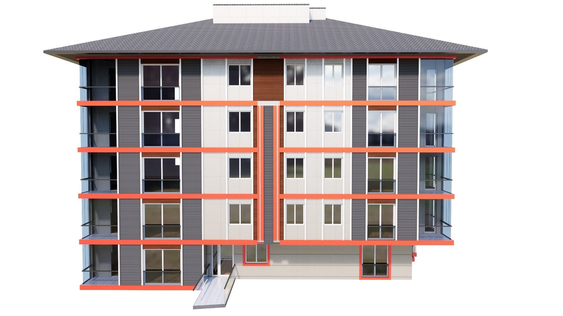 HOUSE 122 Low-poly 3D model_30