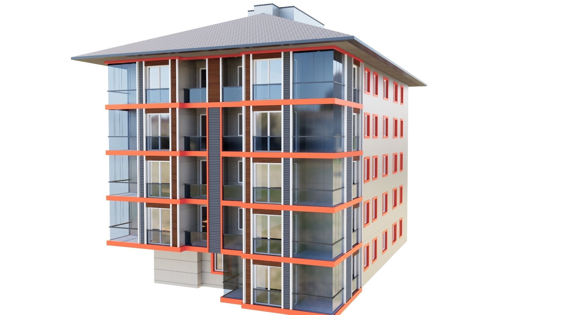 HOUSE 122 Low-poly 3D model_17