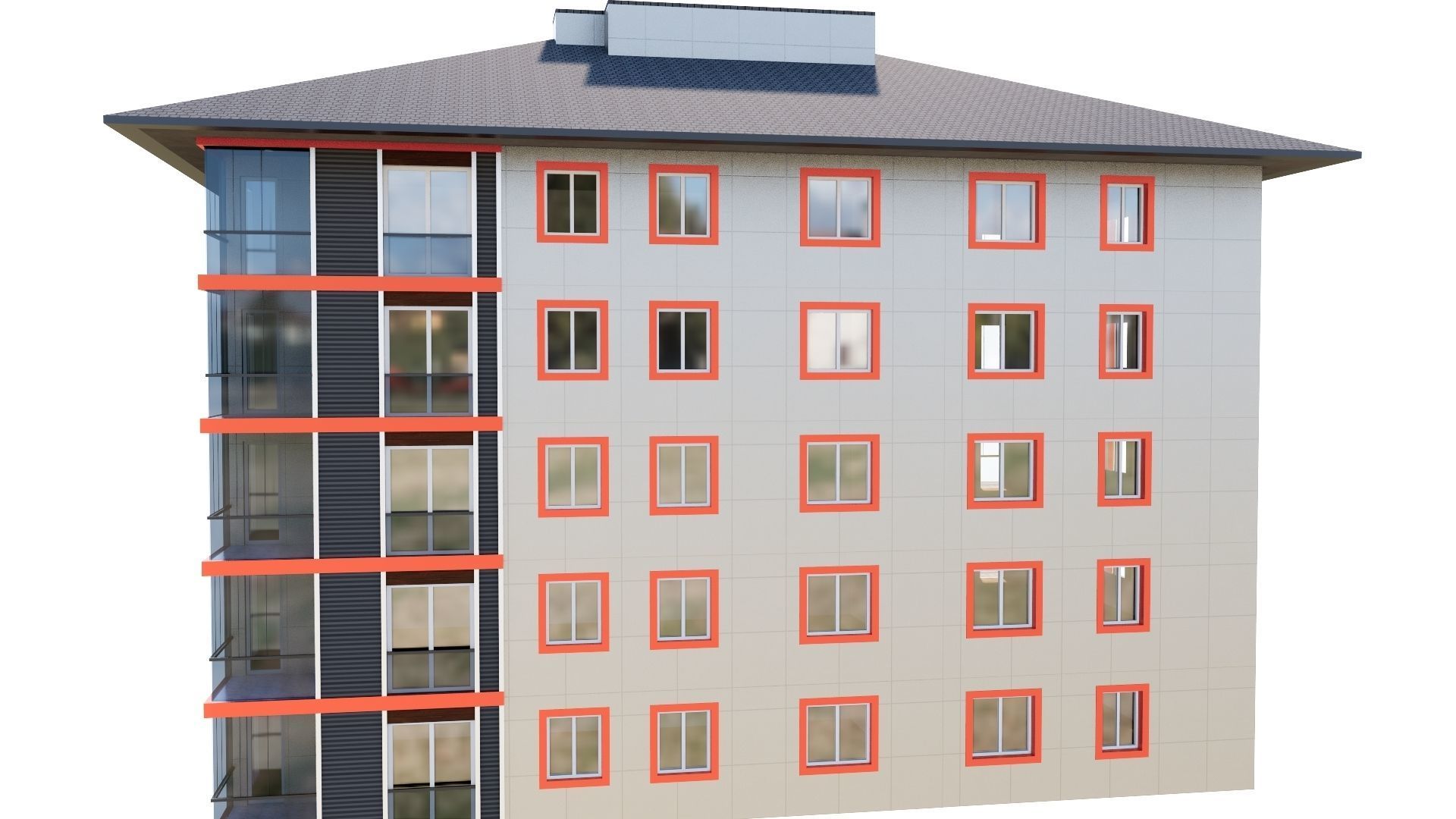 HOUSE 122 Low-poly 3D model_12