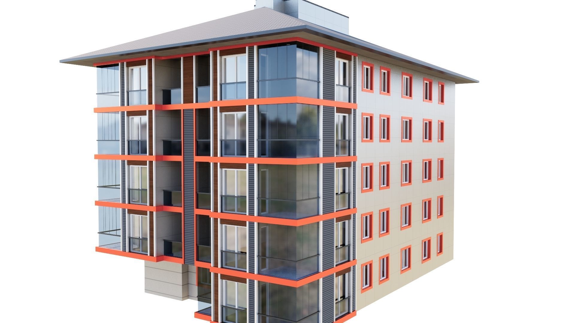 HOUSE 122 Low-poly 3D model_16