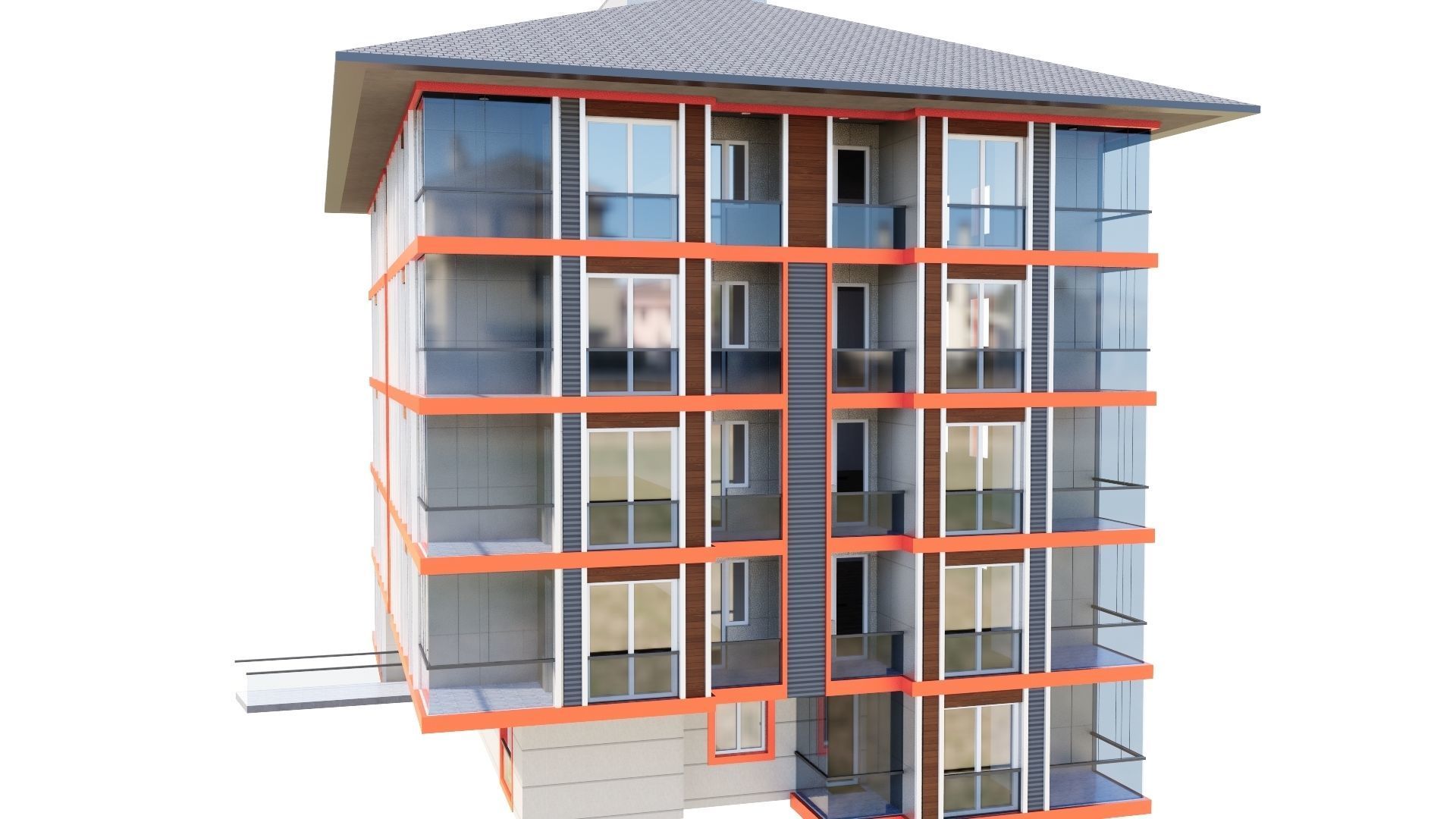 HOUSE 122 Low-poly 3D model_23