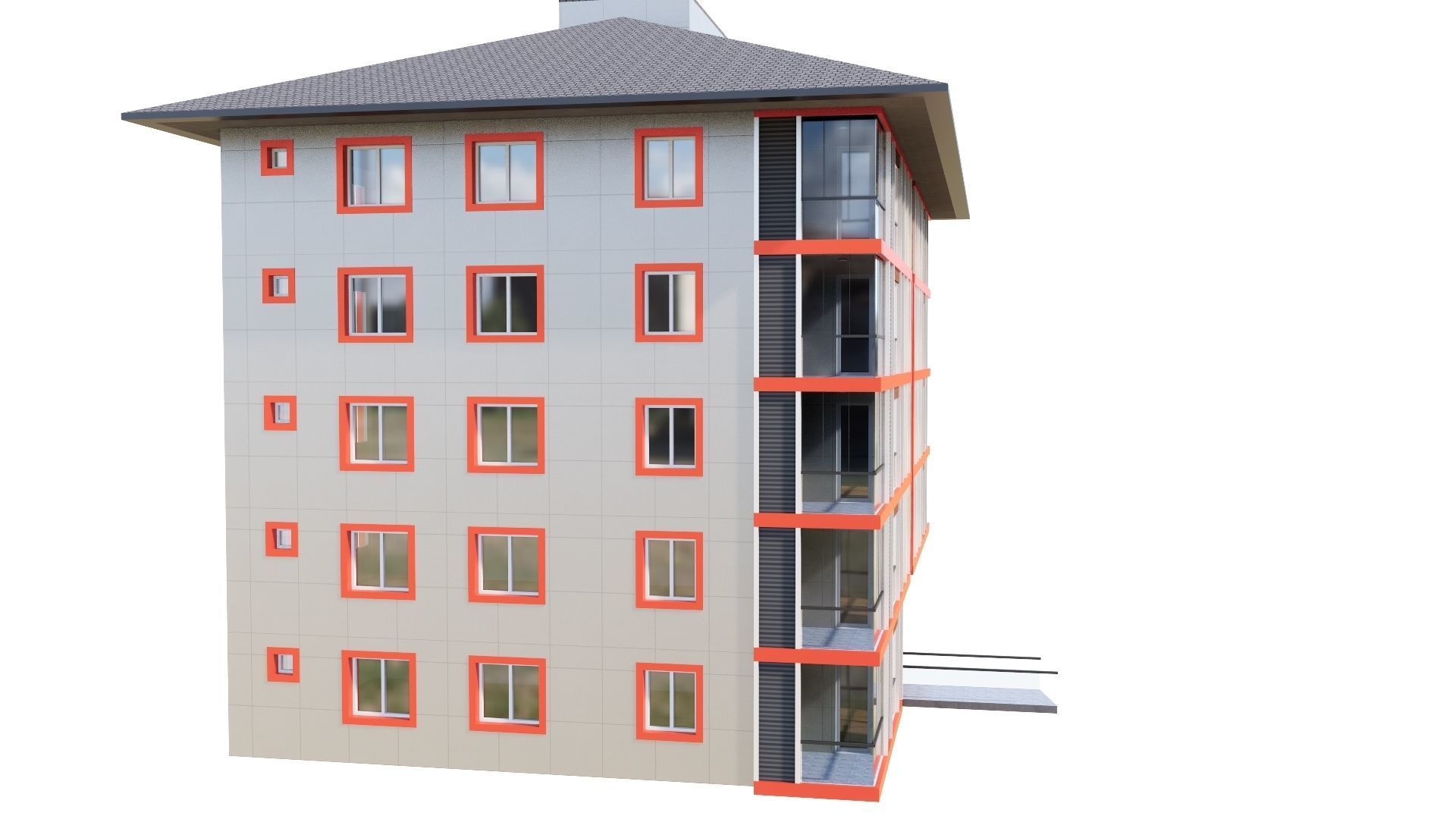 HOUSE 122 Low-poly 3D model_37