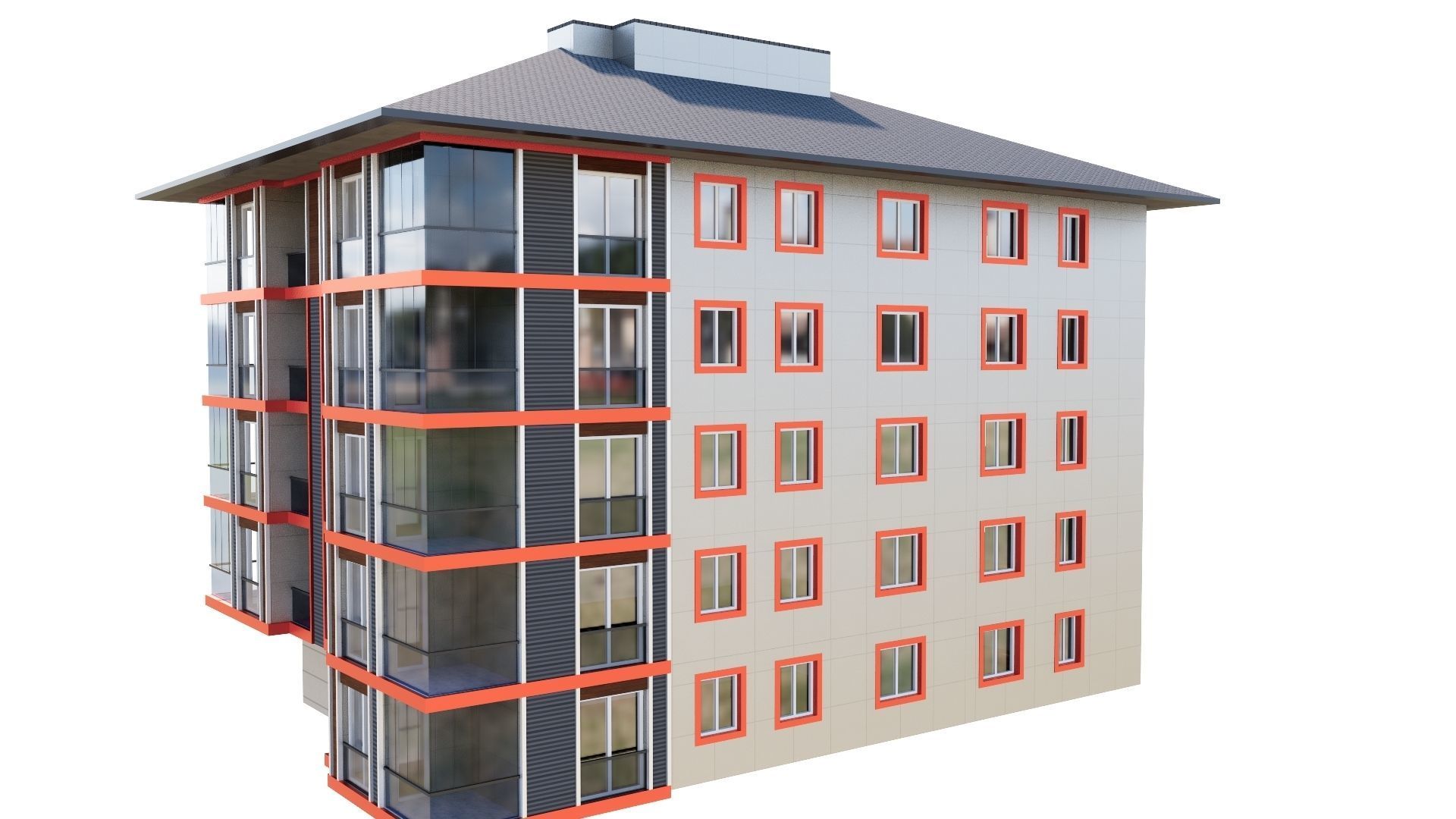 HOUSE 122 Low-poly 3D model_14