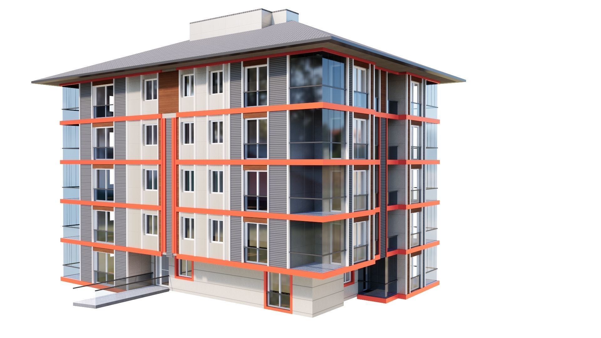 HOUSE 122 Low-poly 3D model_4