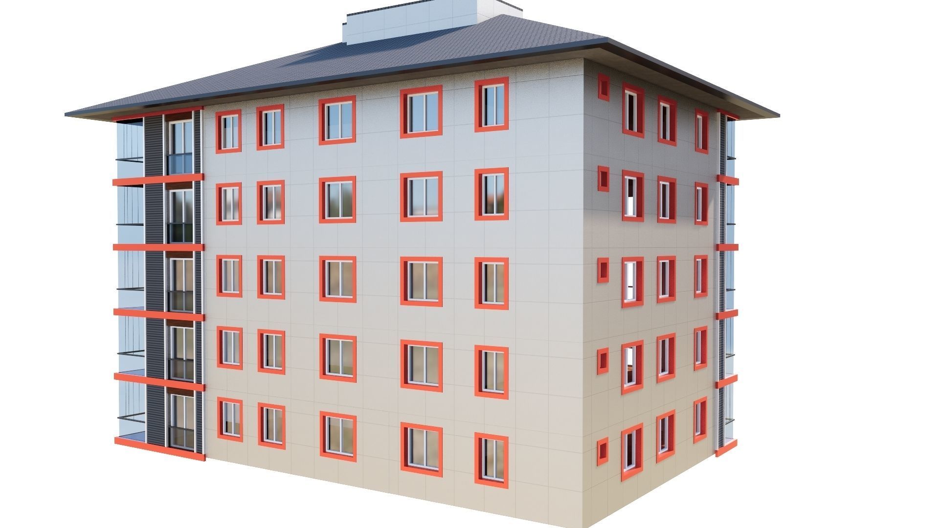 HOUSE 122 Low-poly 3D model_42