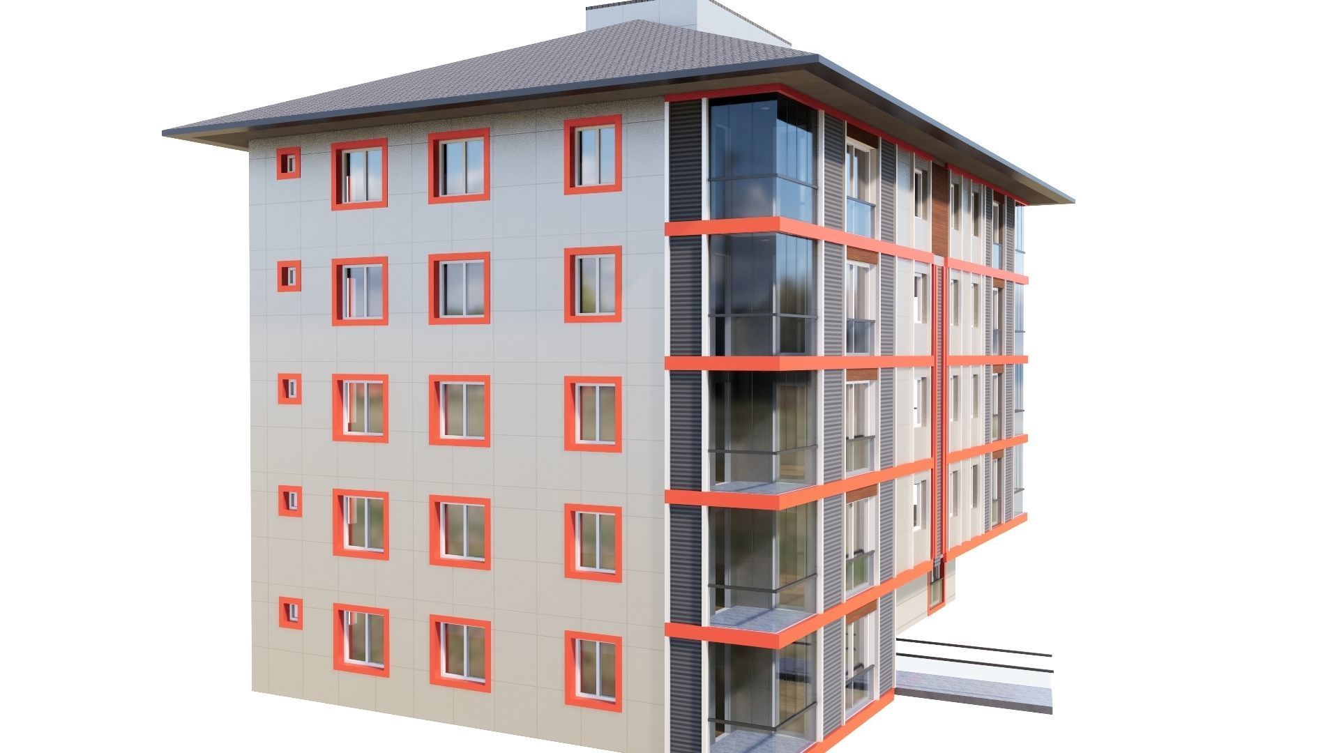 HOUSE 122 Low-poly 3D model_36