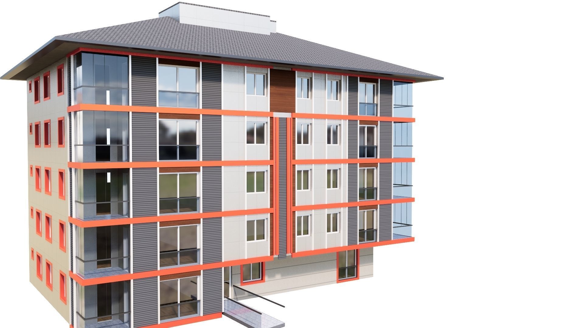 HOUSE 122 Low-poly 3D model_32