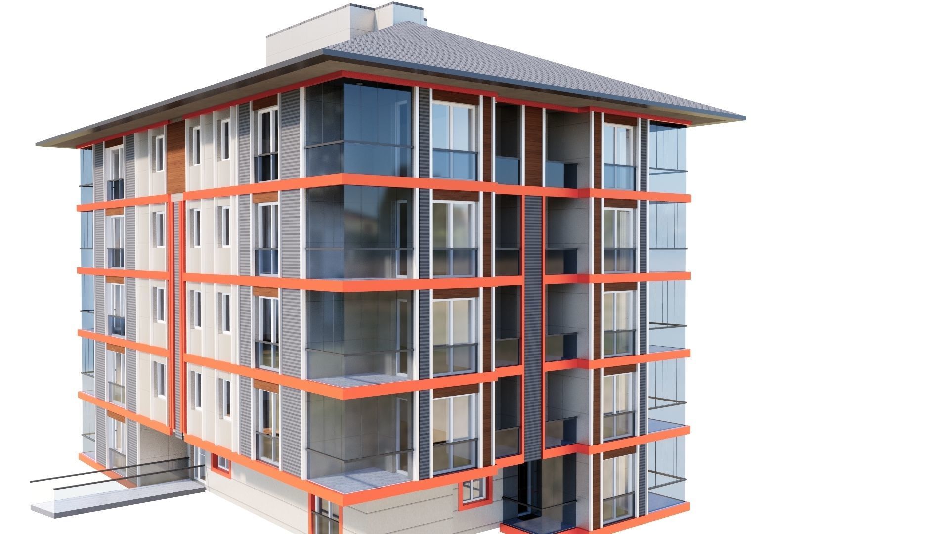 HOUSE 122 Low-poly 3D model_27