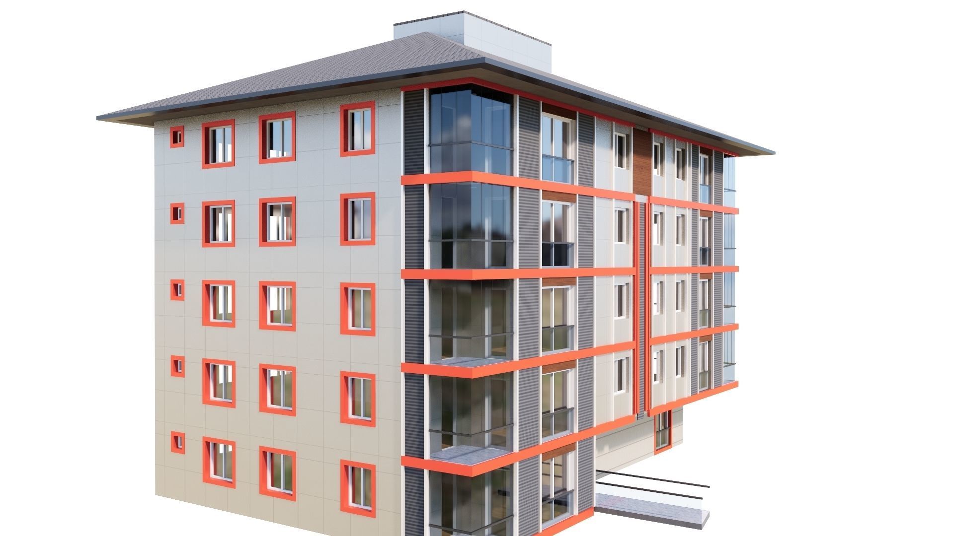 HOUSE 122 Low-poly 3D model_34