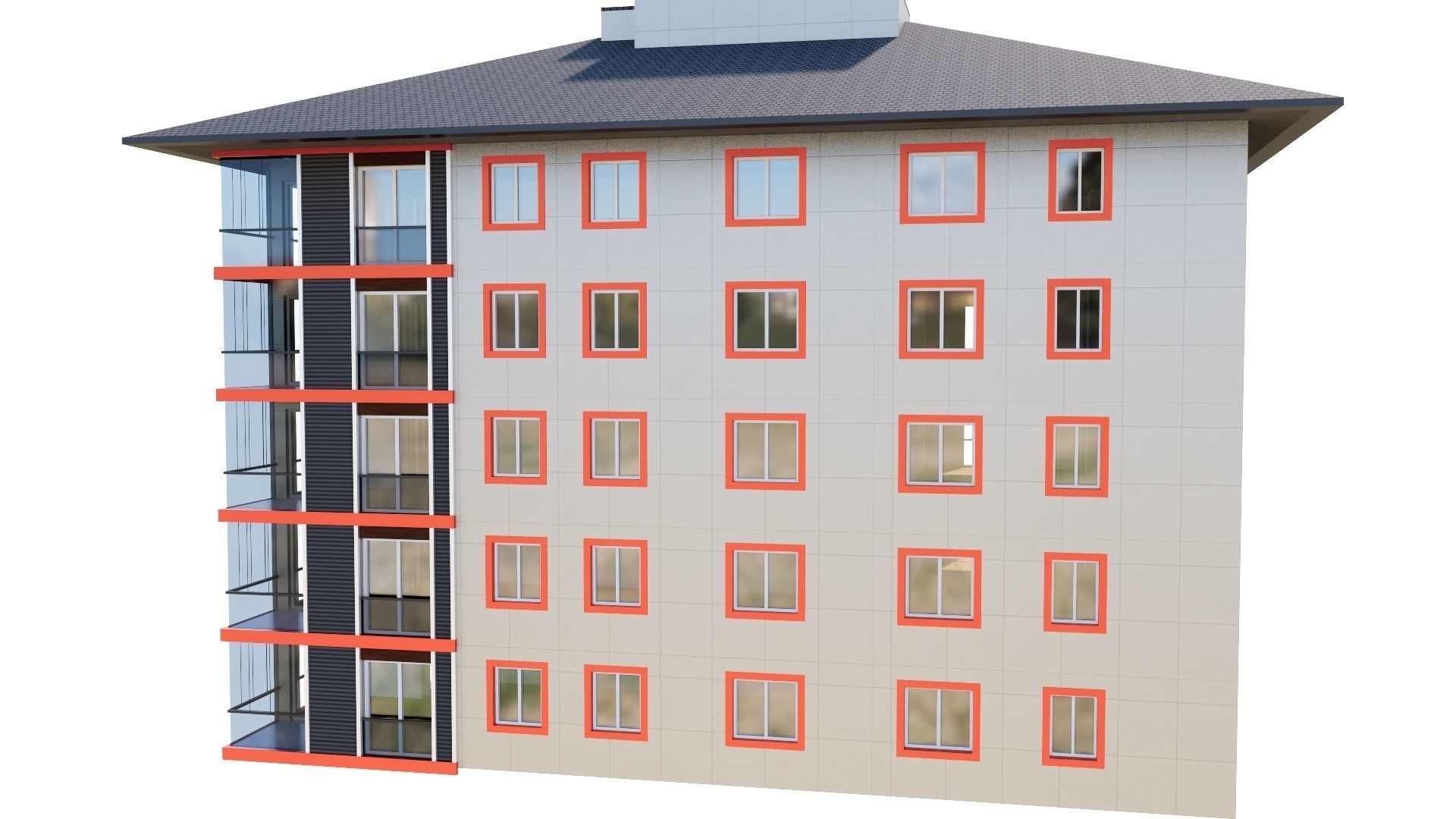 HOUSE 122 Low-poly 3D model_2