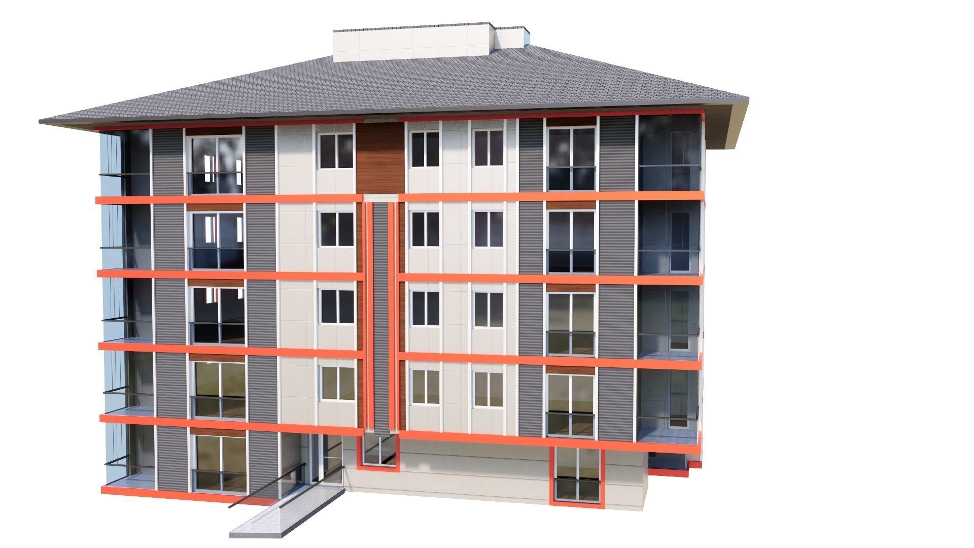 HOUSE 122 Low-poly 3D model_26