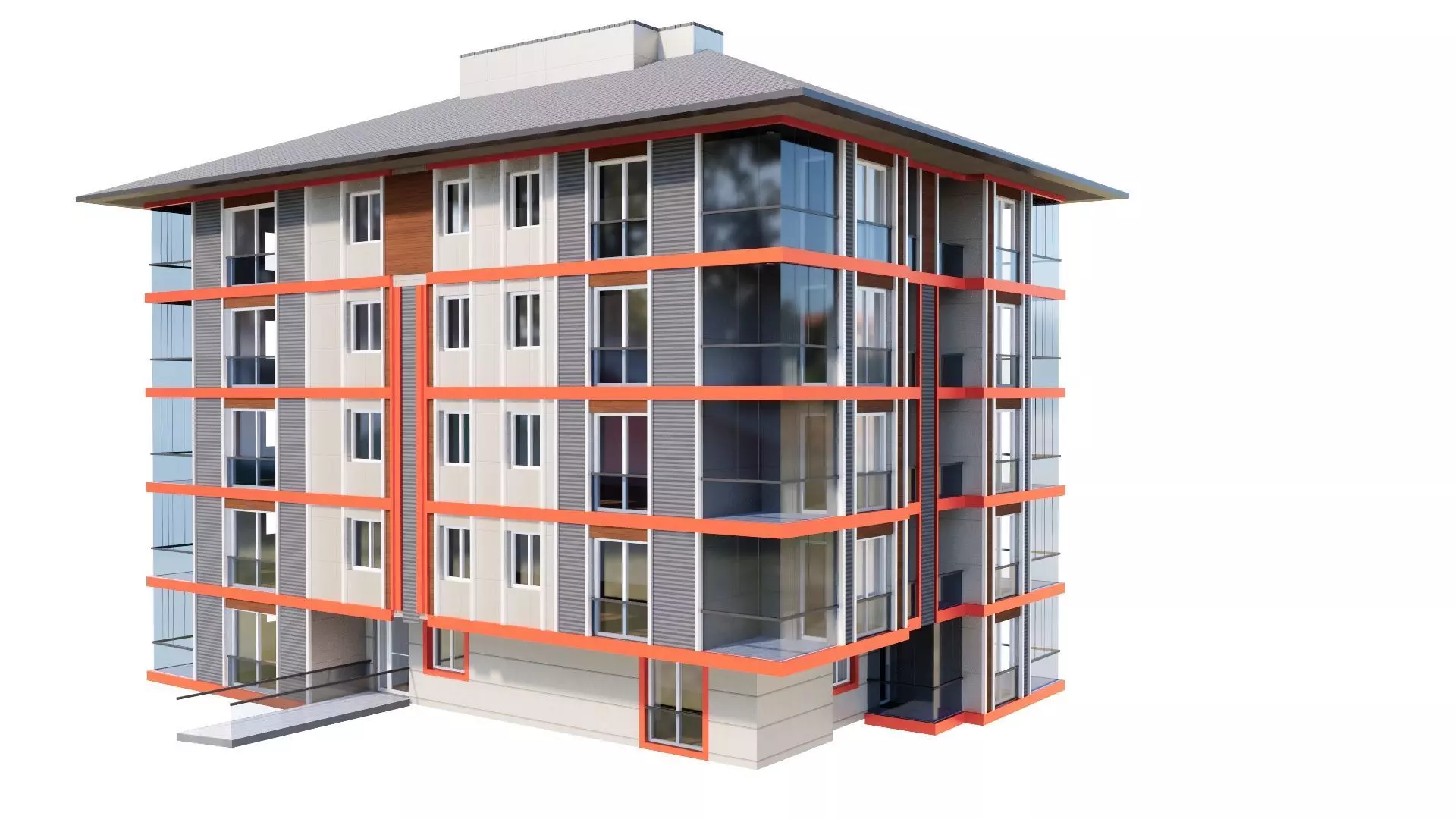 HOUSE 122 Low-poly 3D model_0