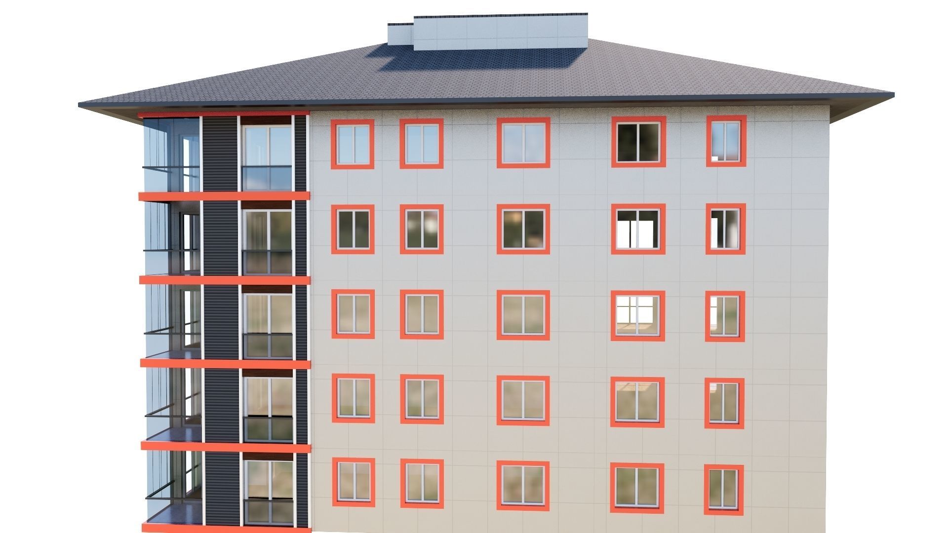 HOUSE 122 Low-poly 3D model_10