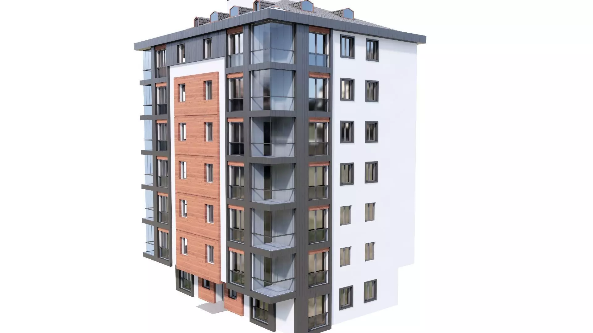 HOUSE 123 Low-poly 3D model_0