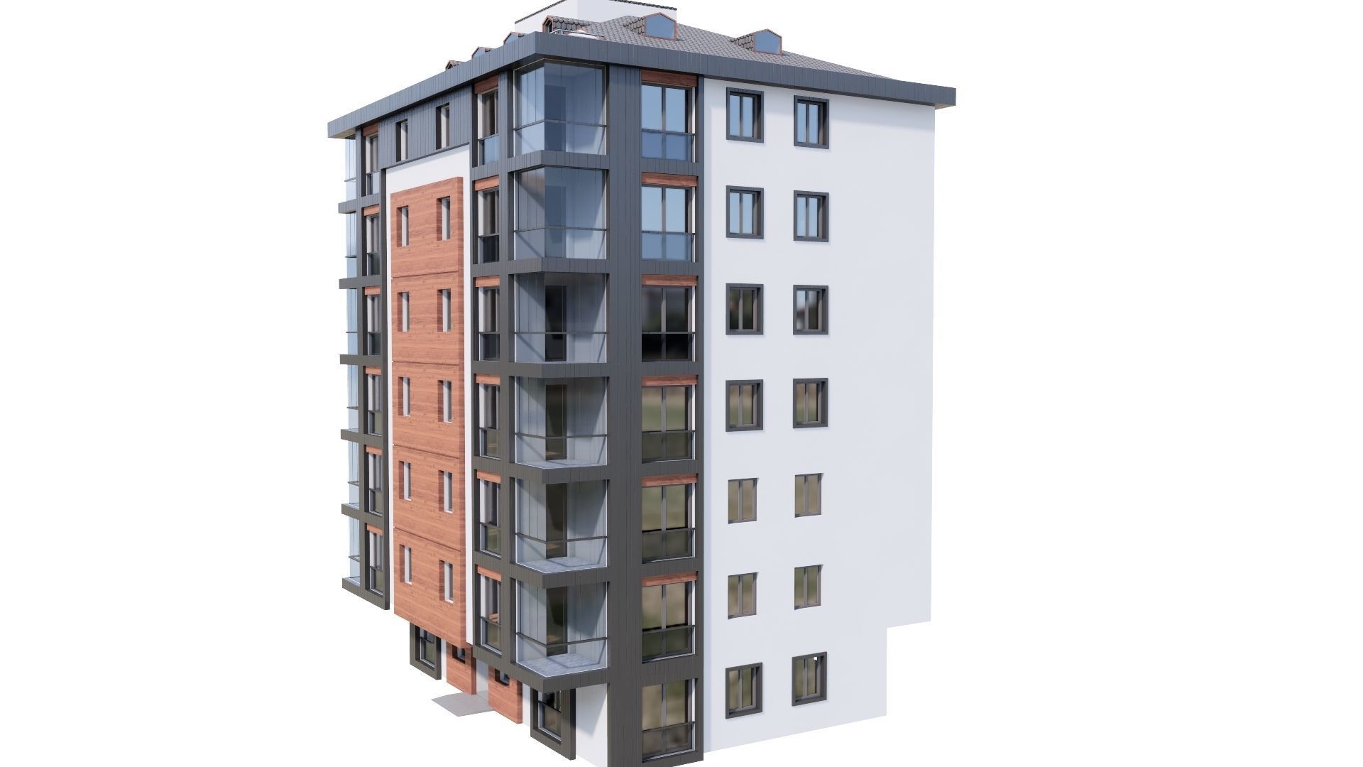 HOUSE 123 Low-poly 3D model_7