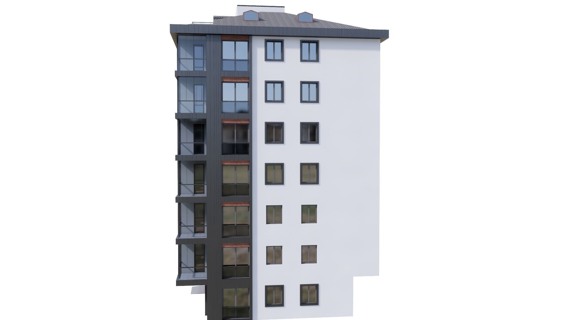 HOUSE 123 Low-poly 3D model_10