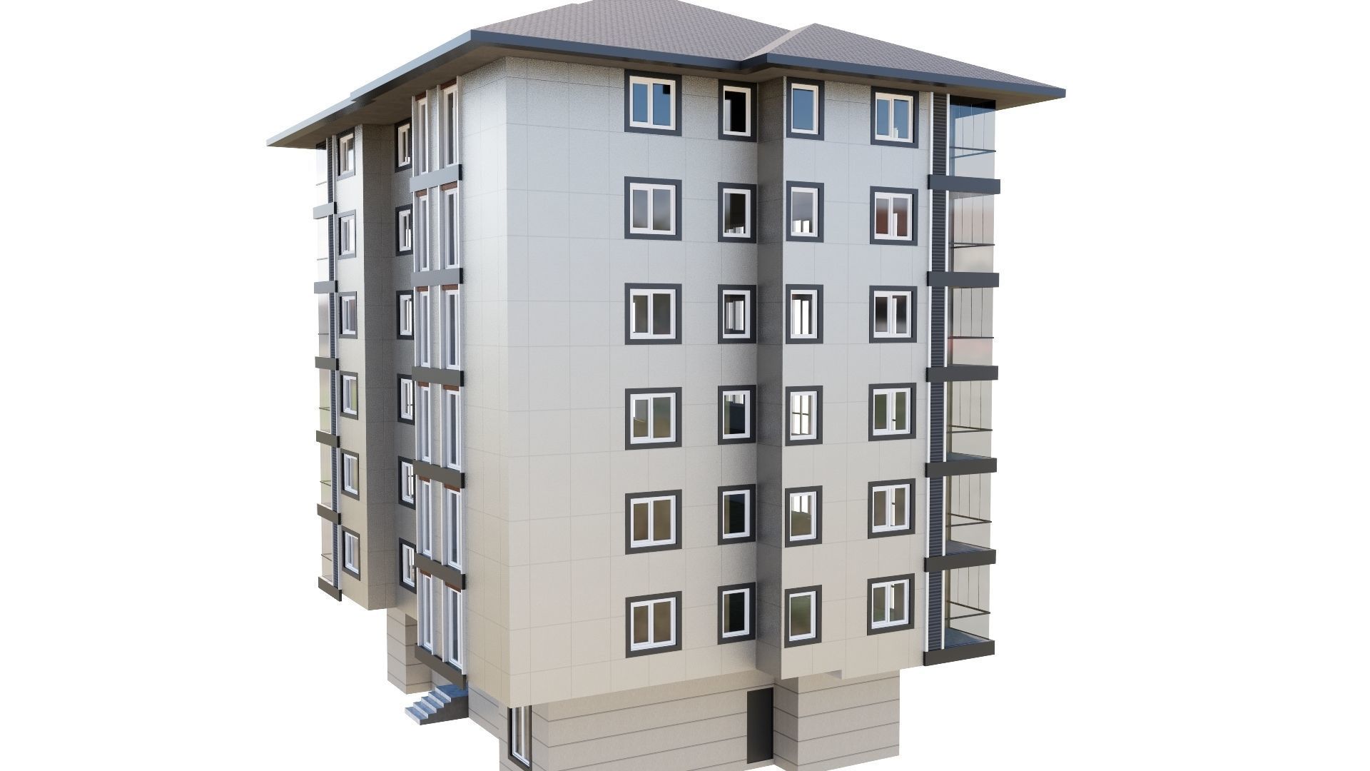 HOUSE 125 Low-poly 3D model_13